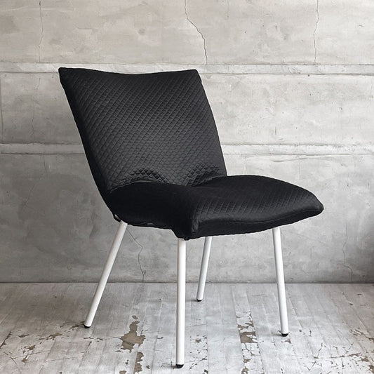 リーンロゼ ligneroset ロゼカラン ROSET Calin steel leg ダイニングチェア  ブラック×ホワイト キルティング スチールレッグ パスカル ムールグ フランス A ♪