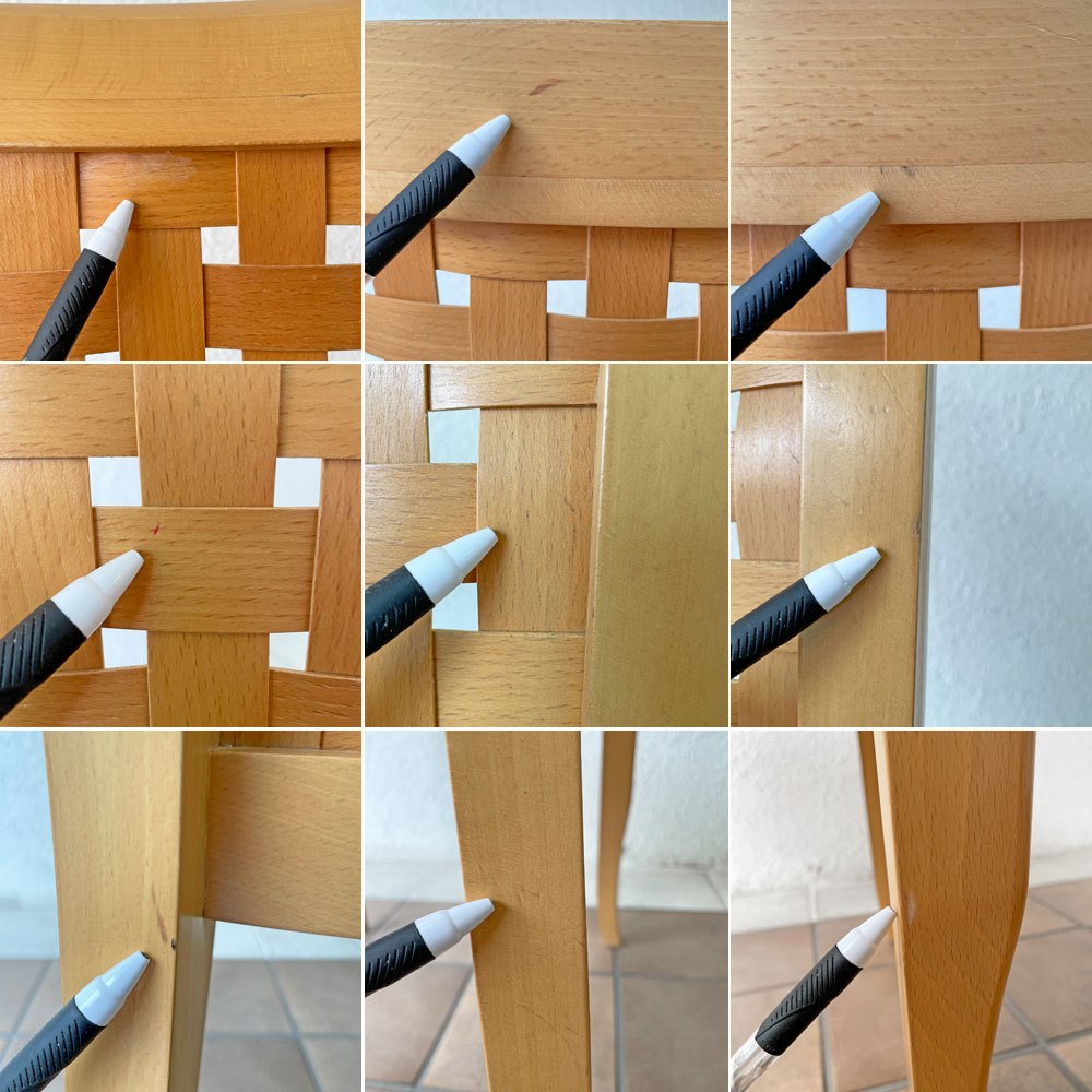 カリガリス Calligaris ダイニングチェア ハイバック ビーチ材 編み込み ファブリック ナチュラルモダン B ◇