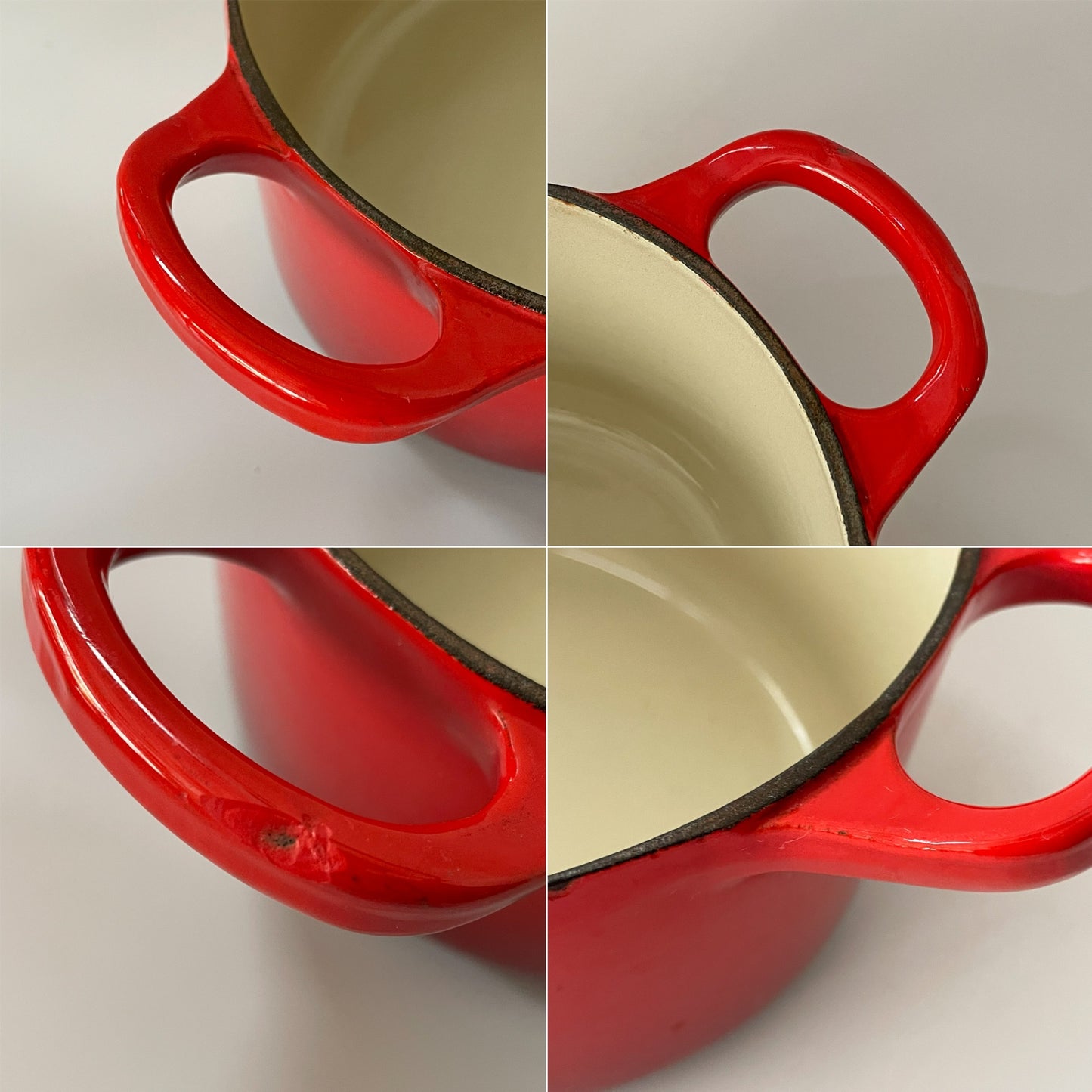 ルクルーゼ LE CREUSET ココットオーバル 25cm 3.2リットル チェリーレッド 両手鍋 鋳物 フランス 箱付 定価￥44,000 ★