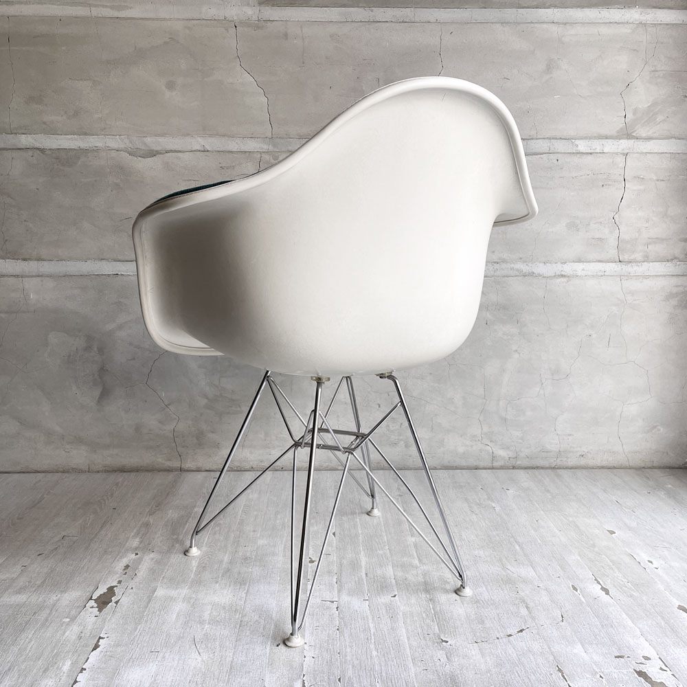 ハーマンミラー Herman Miller アームシェルチェア モダンファニチャーセールス FRP アプホルスター ファブリック張り替え済み エッフェルベース イームズ ビンテージ ♪