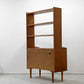 北欧ビンテージ Scandinavian Vintage チーク材 オープンシェルフ キャビネット ブックシェルフ 飾り棚 W90cm 北欧家具 ●