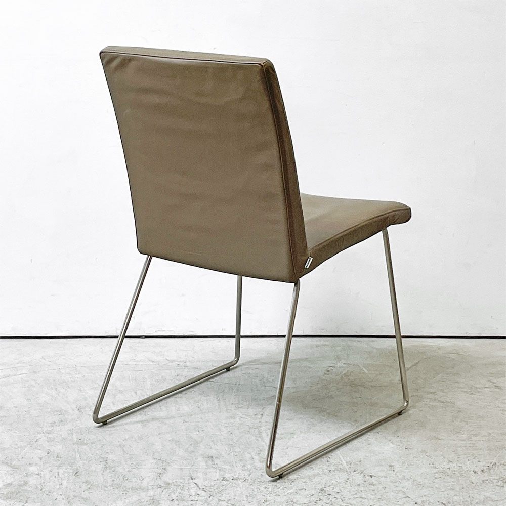 ボーコンセプト BoConcept マリポサディライト Mariposa Delight ダイニングチェア 本革シート グレー系 デンマーク B ●
