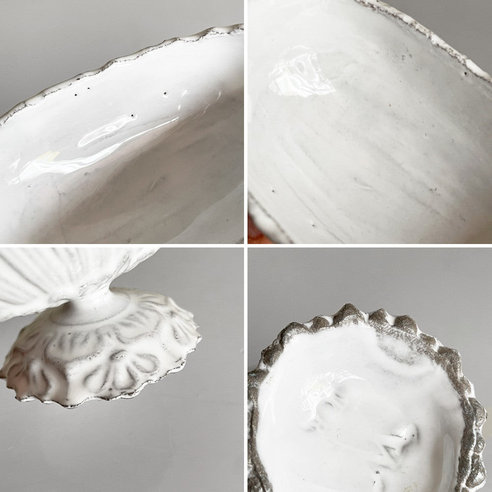 アスティエ・ド・ヴィラット Astier de Villatte シテール Cythere スモールボウルスタンド コンポート W10.5cm 陶器 フランス ■