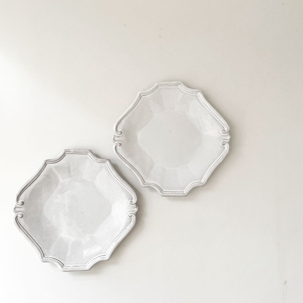アスティエ・ド・ヴィラット Astier de Villatte レジャンス Regence デザートプレート 22.5×19cm フランス 定価￥17,600- A ◎