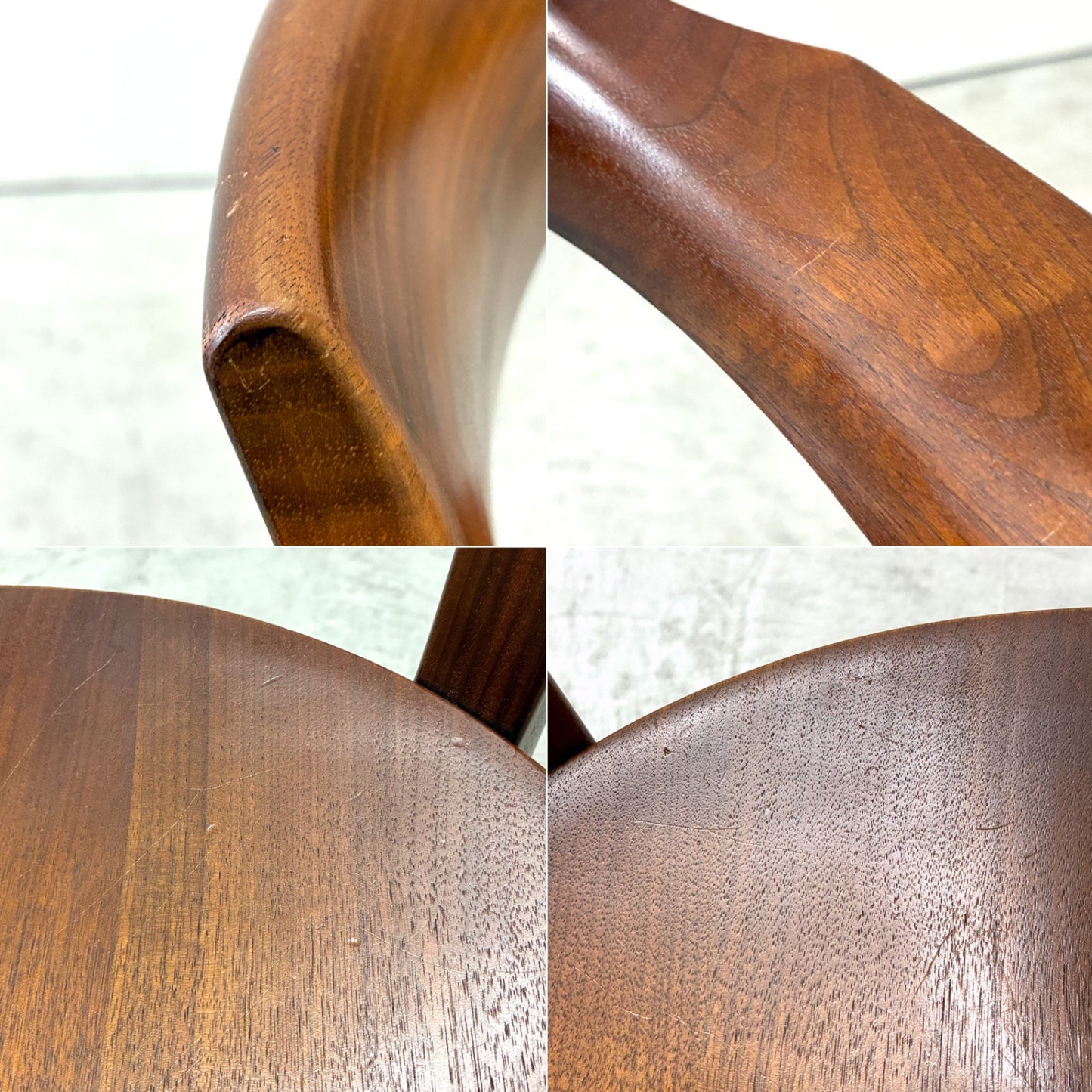 家具蔵 KAGURA ヴォーグ2 VOGUE ダイニングチェア アームチェア ウォールナット無垢材 板座 座ぐり加工 クラフト家具 ●