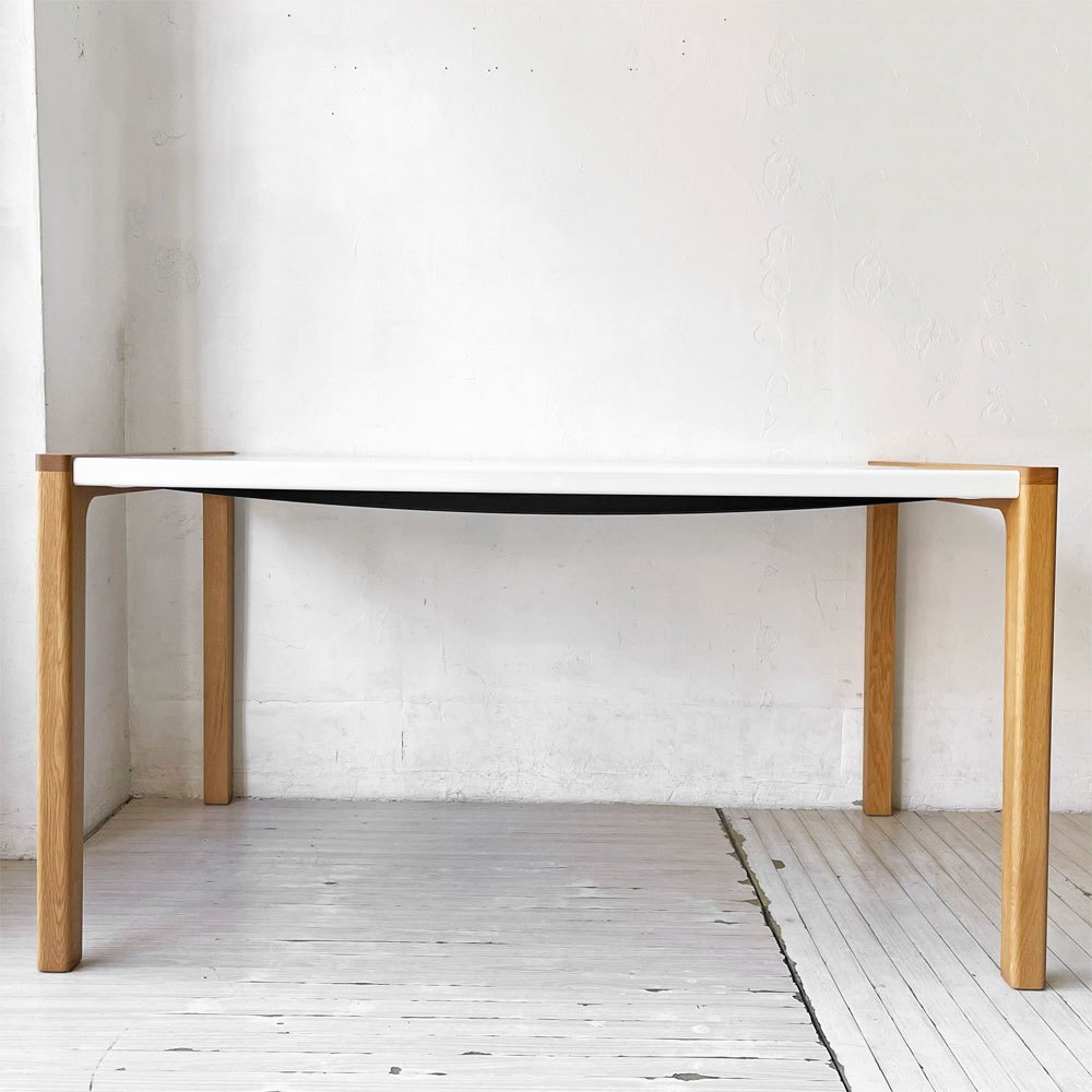 ベラコンテ bellacontte ブリッジ ダイニングテーブル W140cm DHラミネートｘオーク材 モダンデザイン 廃盤 参考定価￥151,000- ★
