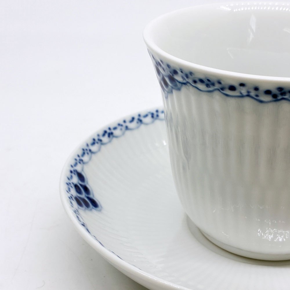 ロイヤルコペンハーゲン ROYAL COPENHAGEN プリンセス ハイハンドルカップ&ソーサー 240ml C&S デンマーク 北欧食器 ●