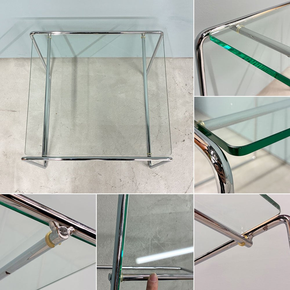カッシーナ Cassina マルセルT MARCEL T ネストテーブル サイドテーブル ガラス スチール 高濱和秀 モダン 参考定価￥226,600- ◎