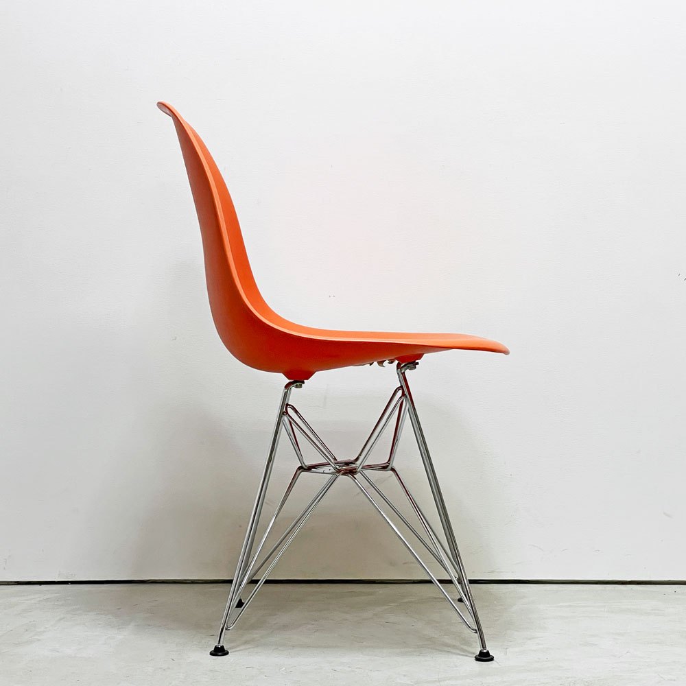ヴィトラ Vitra サイドシェルチェア エッフェルベース ポリプロピレン製 オレンジ C&R イームズ ミッドセンチュリーデザイン ●