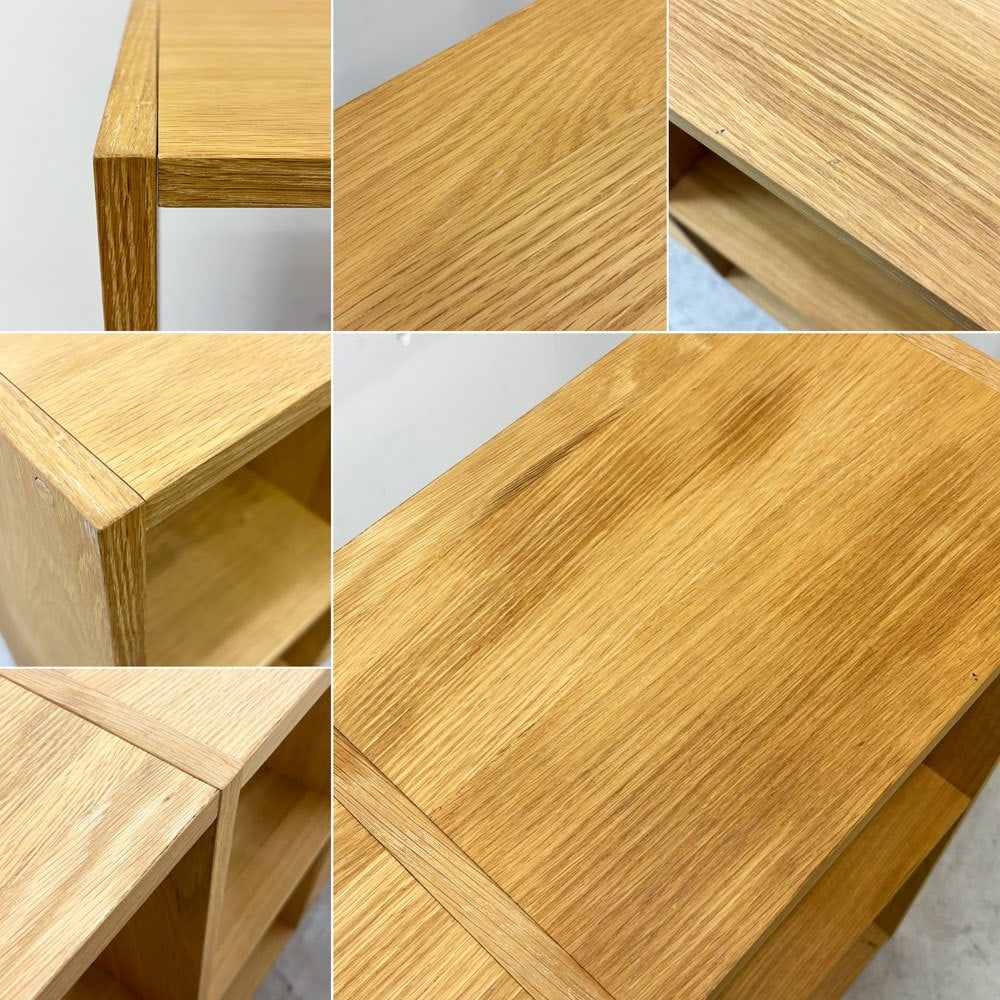 無印良品 MUJI スタッキングシェルフ 3列2段 オーク材 W121cm ナチュラルデザイン ●
