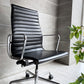 ハーマンミラー Herman Miller アルミナムグループ エグゼクティブチェア ハイバック レザーシート 本革 ブラック 5本脚 C&Rイームズ ミッドセンチュリー ♪