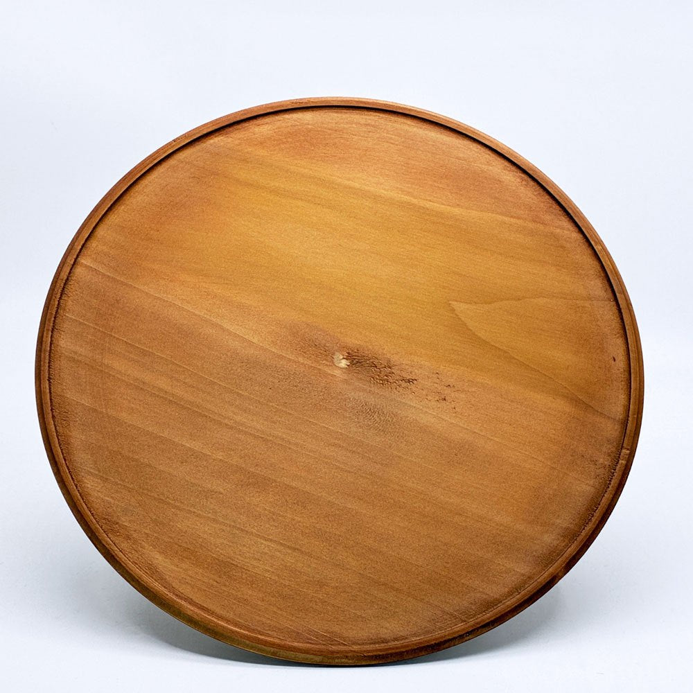 イッカ ICCA ろくろ脚のケーキスタンド Cake Stand Φ24cm 桜材 テーブルウェア 収納袋付き ●