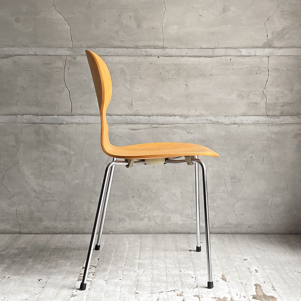フリッツハンセン Fritz Hansen 3101 アントチェア 4本脚 ナチュラルビーチ材 ラッカー仕上げ アルネ・ヤコブセン 北欧家具 A ♪