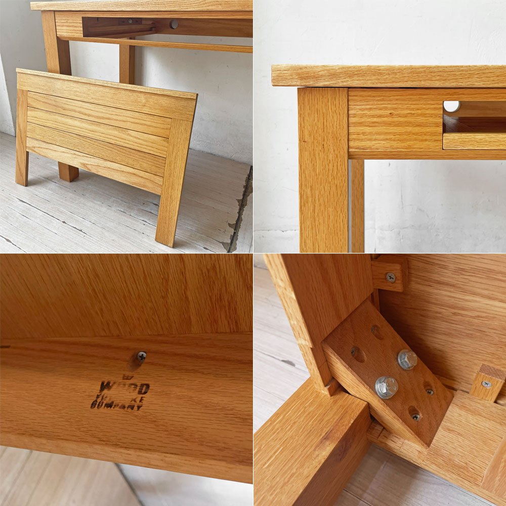 ウッドユウライクカンパニー WOOD YOU LIKE COMPANY シンプルデスク SIMPLE DESK PCデスク オーク材 オーダーメイド W110cm ★