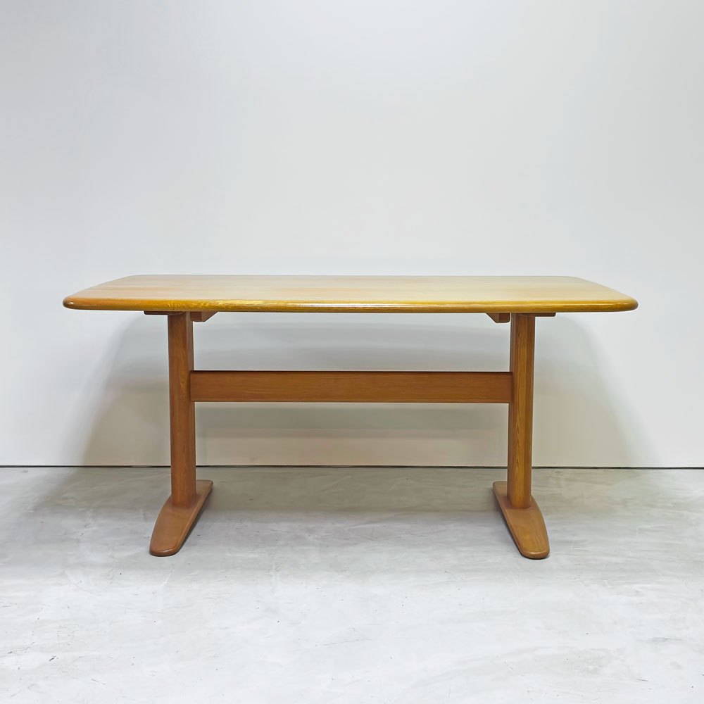 飛騨産業 HIDA　キツツキ クレセント 侭 ジン ダイニングテーブル オーク無垢材 ナラ W150cm 佐々木敏光 国産家具 ●