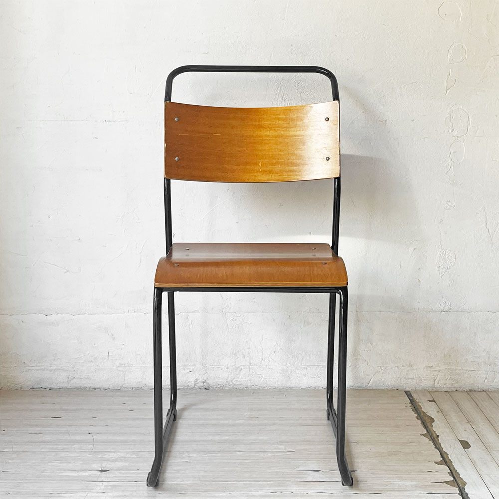 クラッシュゲート CRASH GATE ノットアンティークス Knot antiques ブルーノチェア RP6 BLUNO CHAIR スタッキングチェア プライウッド スチールレッグ ブラック 関家具 A ★