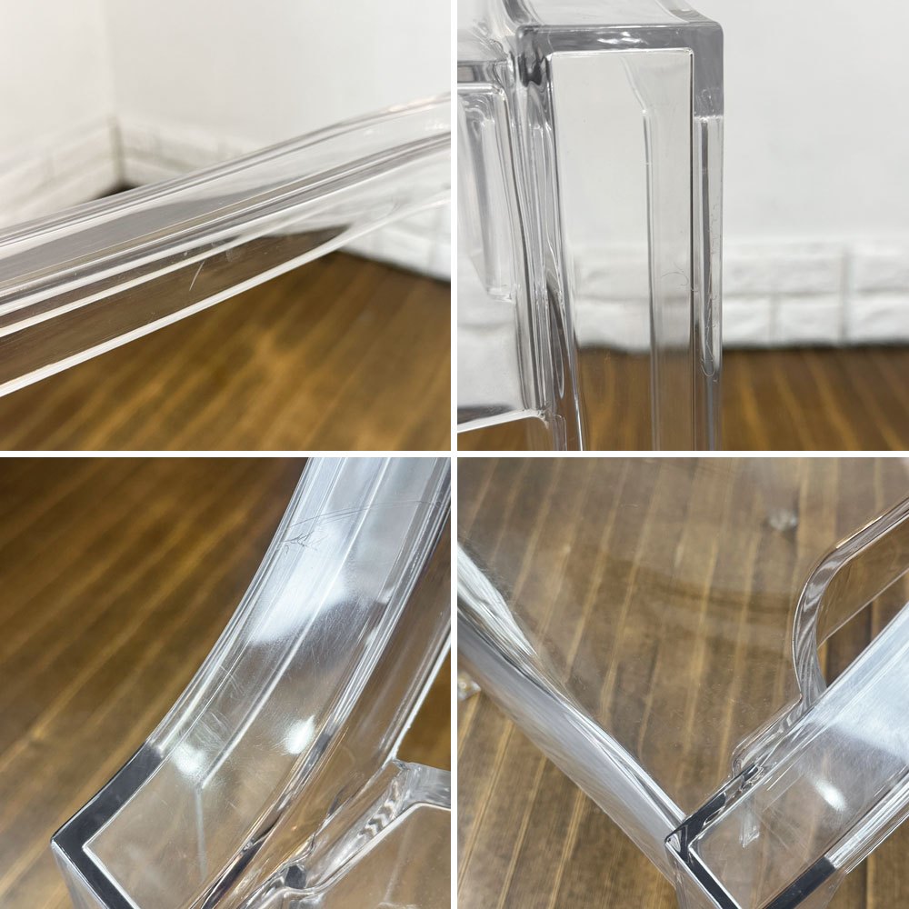 カルテル Kartell ルイゴースト LouisGhost アームチェア クリスタル スタッキング フィリップ・スタルク Philippe Starck イタリア ◎