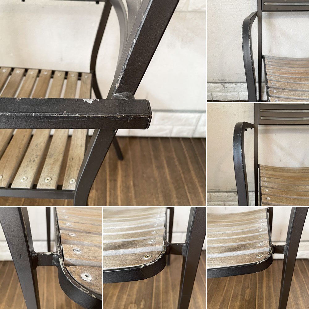 エミュー emu セーニョチェア SEGNOCHAIR ガーデンチェア アーム スタッキング イタリア ニ脚セット 現状品 ◎
