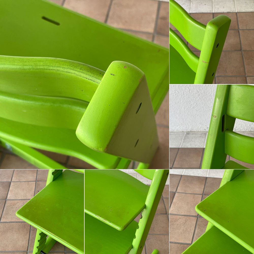 ストッケ STOKKE トリップトラップ TRIPP TRAPP ベビーチェア キッズチェア S/N4～ グリーン ノルウェー 北欧家具 ◇