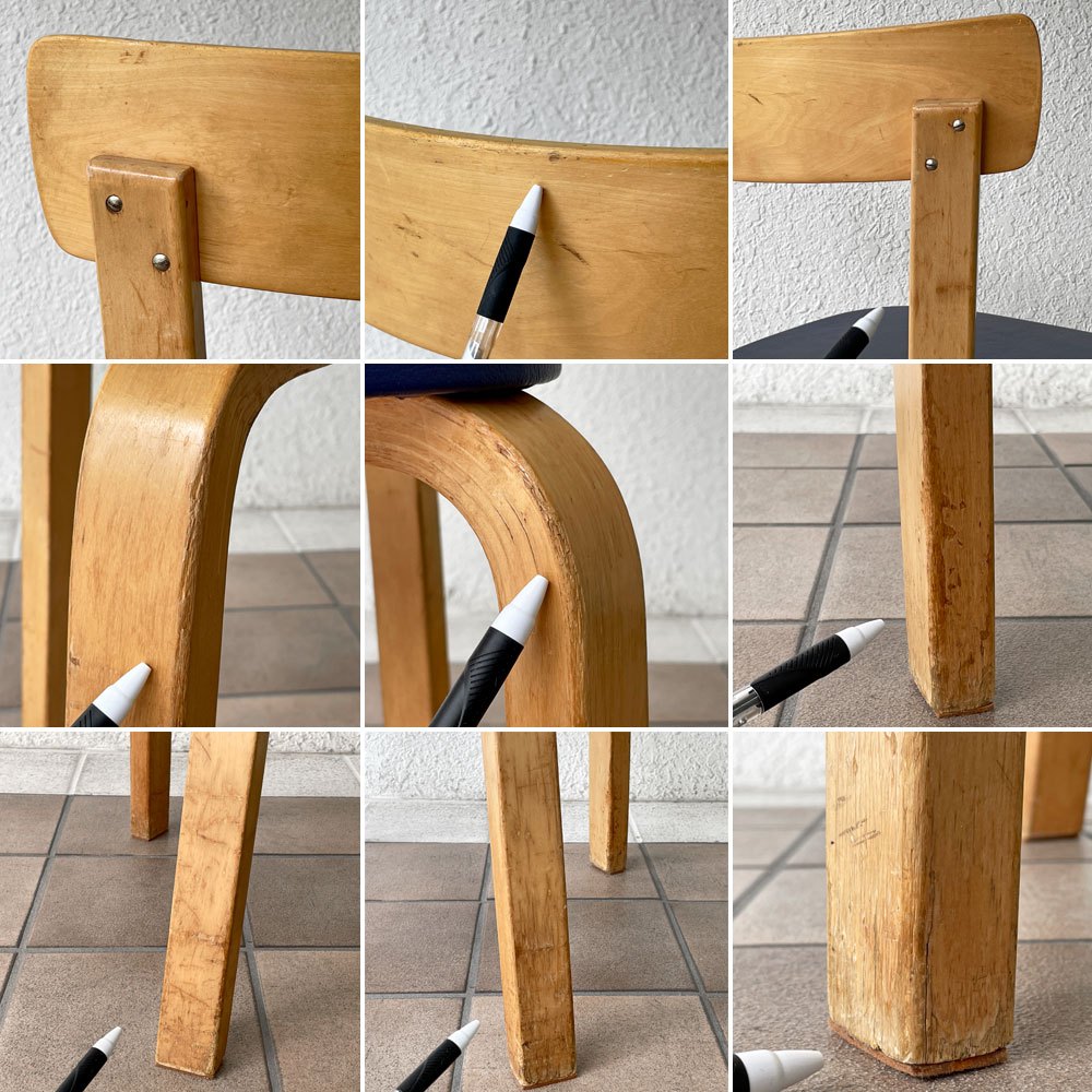 アルテック artek チェア 69 Chair 69 ダイニングチェア バーチ材 ビニールレザー ビンテージ アルヴァ・アアルト フィンランド 北欧家具 A ◇