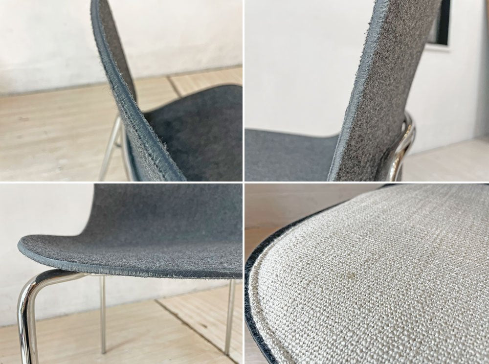 リーンロゼ ligne roset エットリアーノ チェア Ettoriano Chair ダイニングチェア フェルト生地 スチールベース ミニマルデザイン B ★