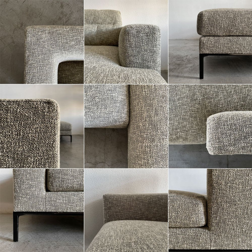 カッシーナ・イクスシー Cassina IXC. グラブ ホーム システム ソファ GRAB home* System Sofa シリーズ G-03 2人掛け右片アーム & G-06 ロングシート 左片アーム & G-08 バックレストクッション×3個 カウチソファ セット 合計参考価格1,599,400円の品 FUN E240M エクリュ Eランク生地 〓