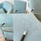 イデー IDEE ミニミラーアームチェア MINI MILLER ARM CHAIR パーソナルチェア シングルソファ ファブリック ブルーグレー ◇