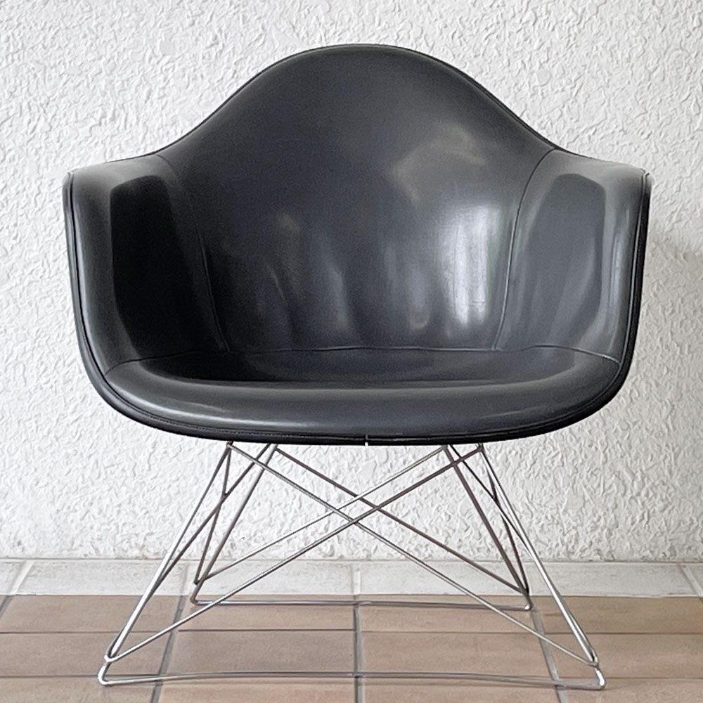 ハーマンミラー Herman Miller アームシェルチェア セカンド 2nd ナウガレザー キャッツクレイドル MFS製 イームズ ◇