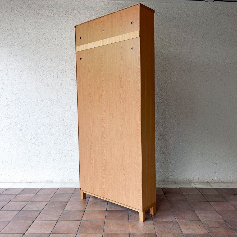 無印良品 MUJI オーク材 薄型ラック ワイド大 W80cm 7段 本棚 ブックシェルフ 廃番 シンプル ナチュラル ◇