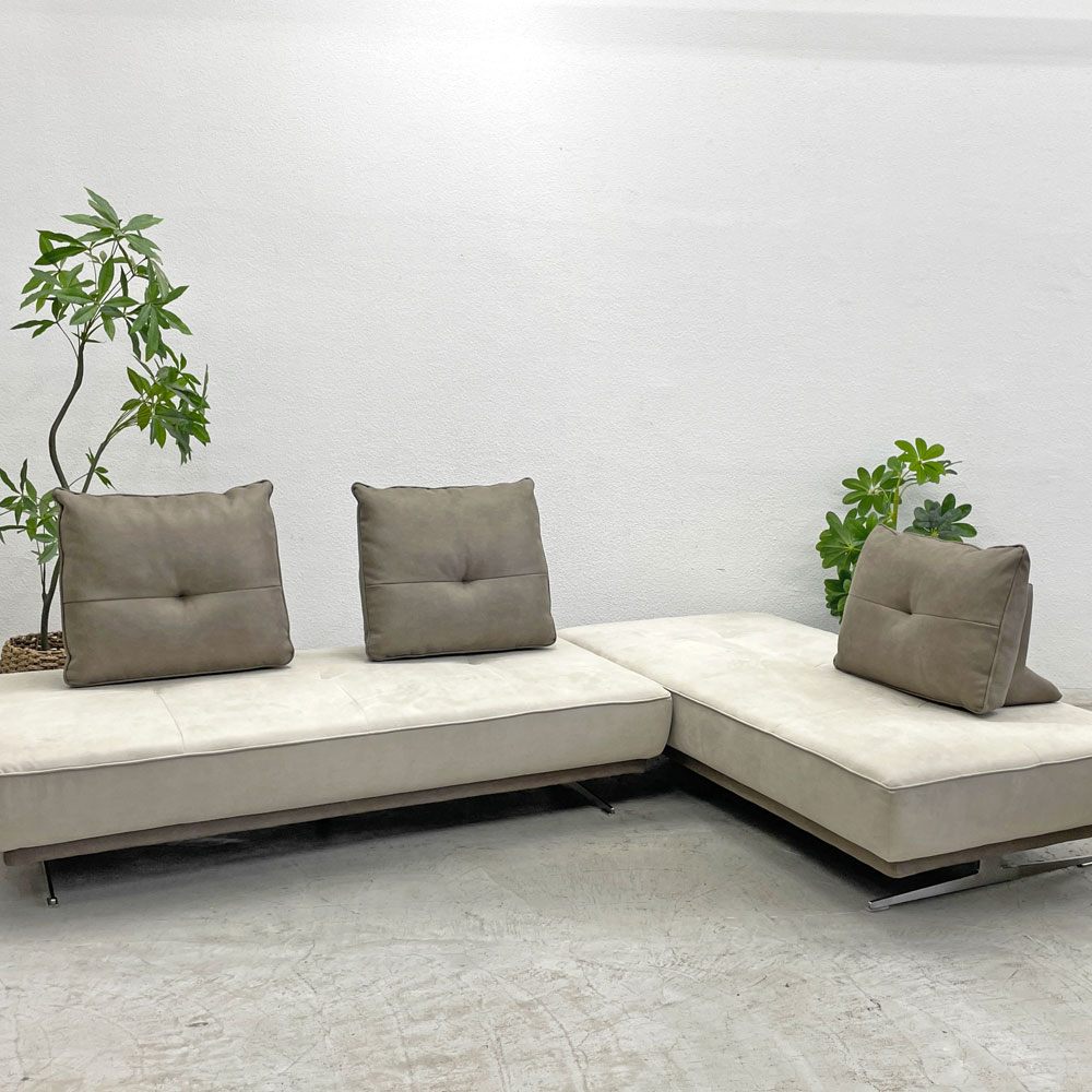 リラックスフォーム RELAX FORM アルフレード ALFREDO ２人掛け ソファ レザーテックス W183cm デイベッド 関家具 展示美品 A〓