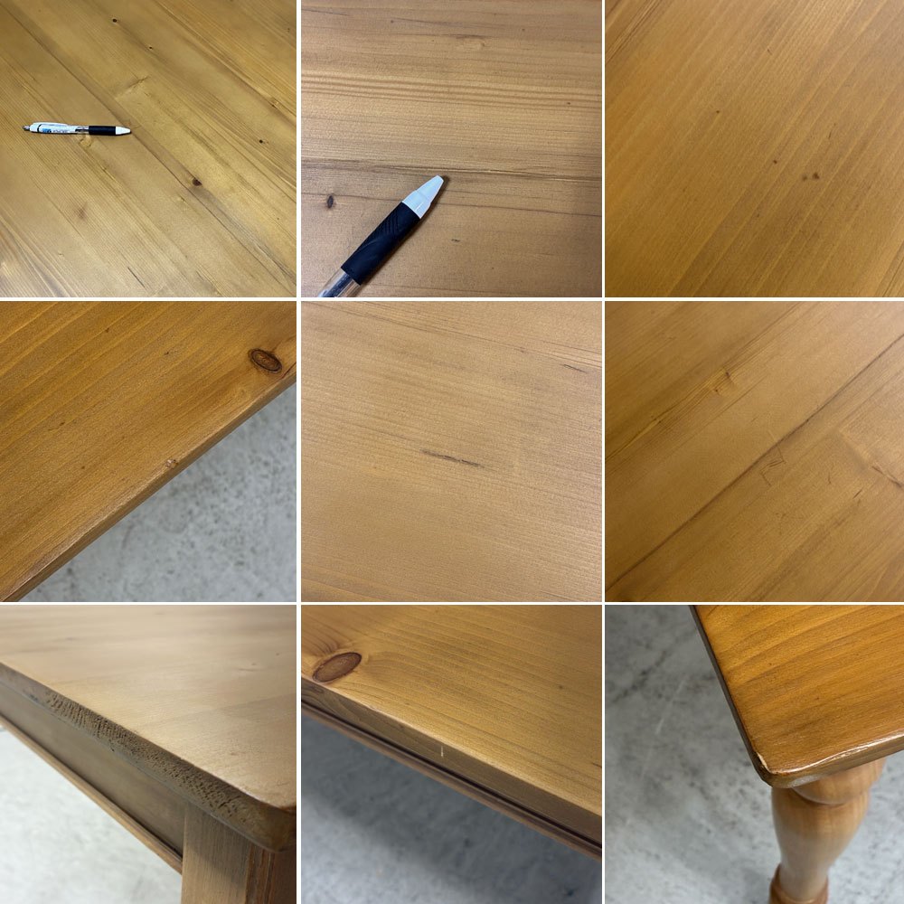 クラッシュゲート CRASH GATE ノットアンティークス Knot antiques キリン KIRIN ダイニングテーブル オーク材  W160cm アンティーク調 クラシカル 展示品 ●