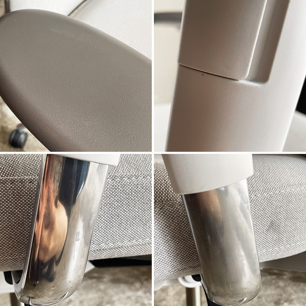 ヴィトラ vitra IDトリム ID Trim オフィスチェア デスクチェア ファブリックシート ライトグレー系 ハイバック 2Dアームレスト アントニオ・チッテリオ 参考定価￥209,000- ■