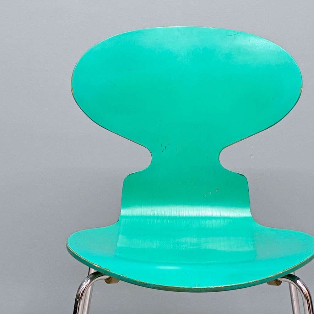 フリッツハンセン Fritz Hansen アントチェア アリンコチェア 4本脚 3101 ラッカー グリーン系 アルネ・ヤコブセン 北欧家具 ◎