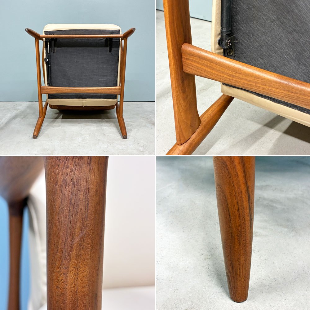 冨士ファニチア FUJI FURNITURE ミーサ Mysa リクライニングチェア ラウンジチェア ウォールナット無垢材 北欧デザイン ◎