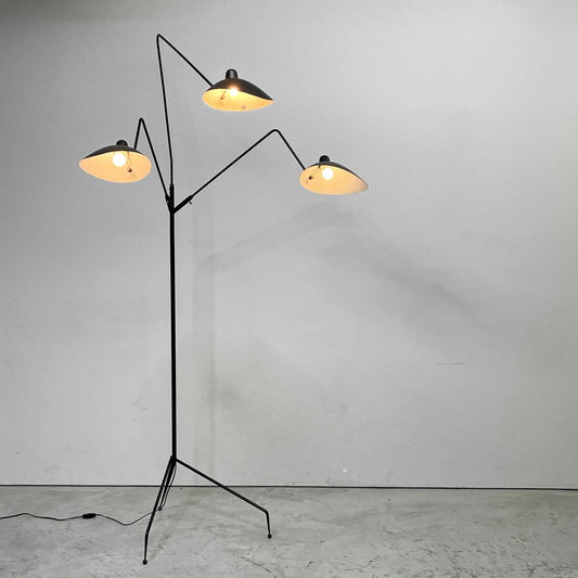 イデー IDEE ランパデール トワ ルミエーレ LAMPADAIRE 3 LUMIERES フロアライト スタンドライト 3灯 ブラック セルジュ・ムーユ 参考定価￥310,000- ●