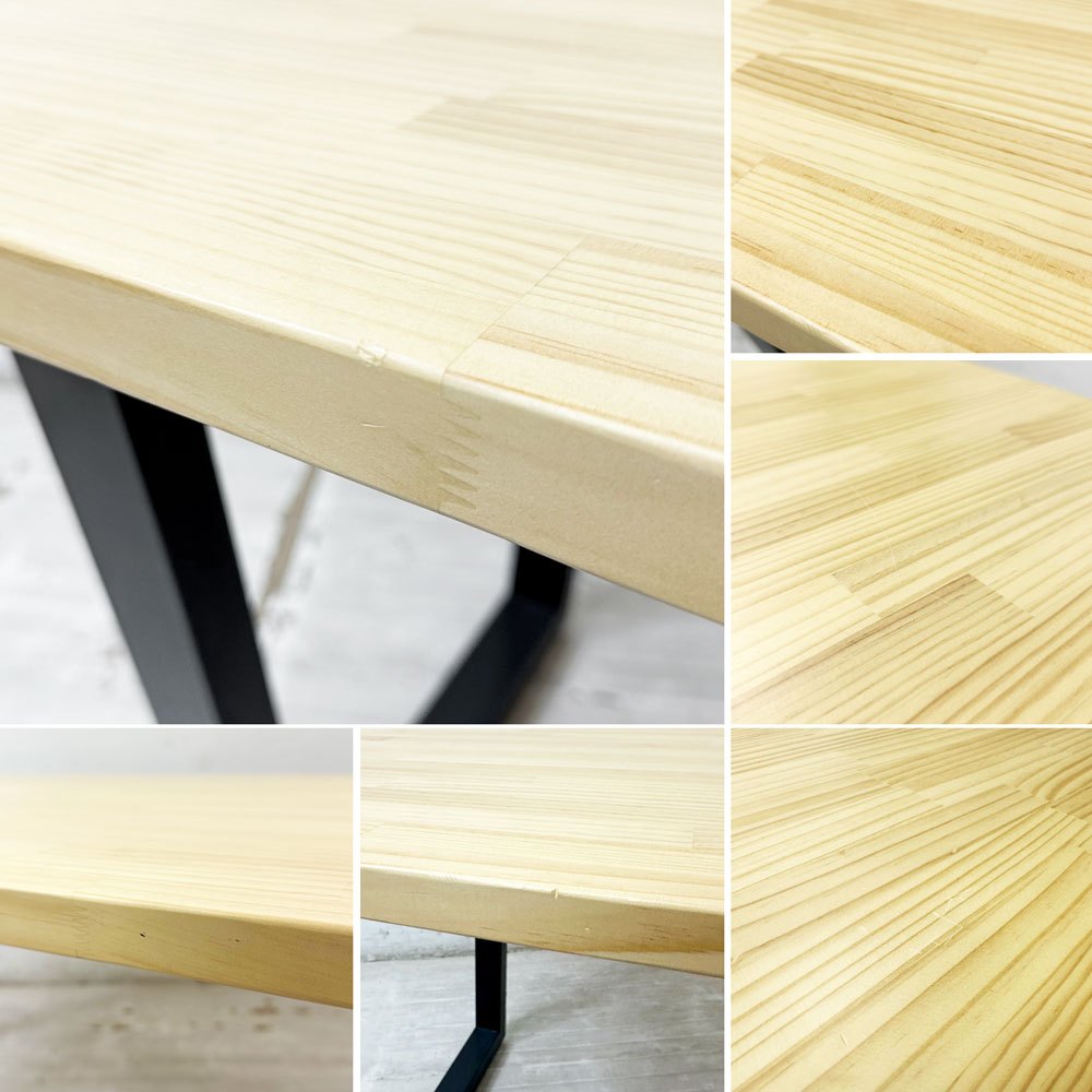 かなでもの KANADEMONO ザ・テーブル THE TABLE デスク W140xD80cm ラバーウッド スクエア脚 ●