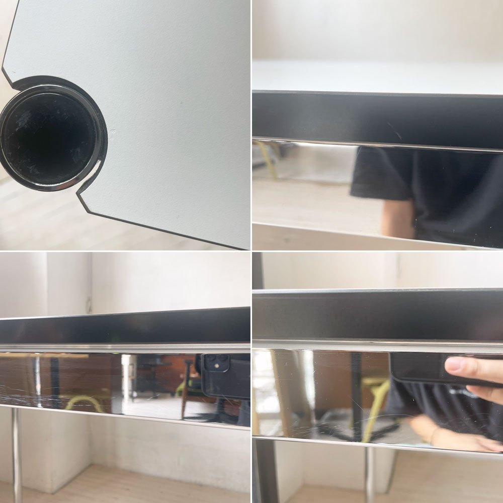 USMモジュラーファニチャー USM Haller USMハラーテーブル ワーキングデスク ダイニングテーブル W150×D75×H74cm パールグレーラミネート(ホワイト) ★