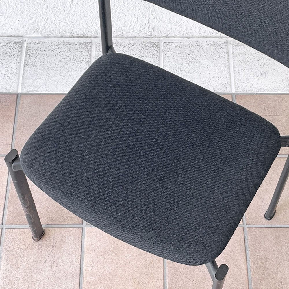 アスコ ASKO キキチェア KIKI CHAIR ダイニングチェア スチール ファブリック ブラック イルマリ・タピオヴァーラ フィンランド 北欧家具 ビンテージ ◇