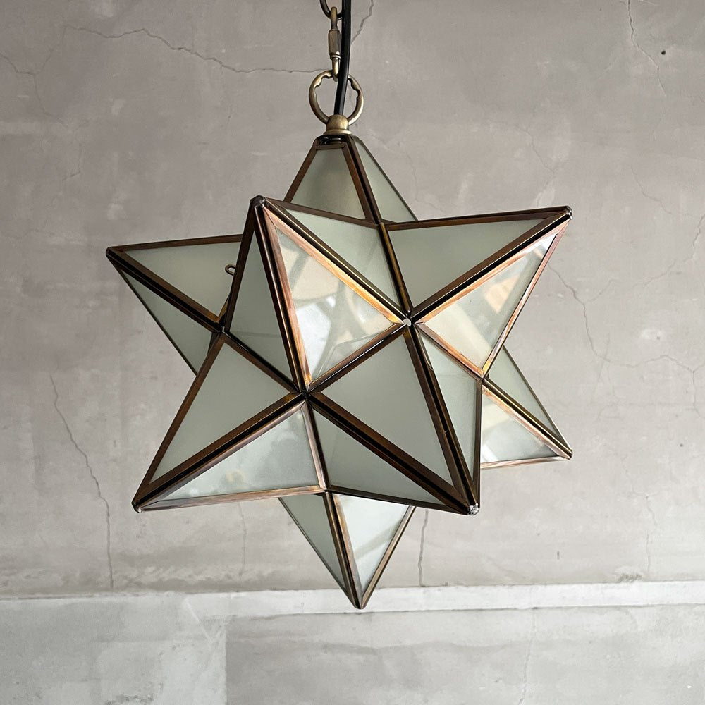 ディクラッセ DI CLASSE エトワール ETOIL ペンダントランプ 星形 フロストガラス 真鍮フレーム フロストカラー 箱付き ♪