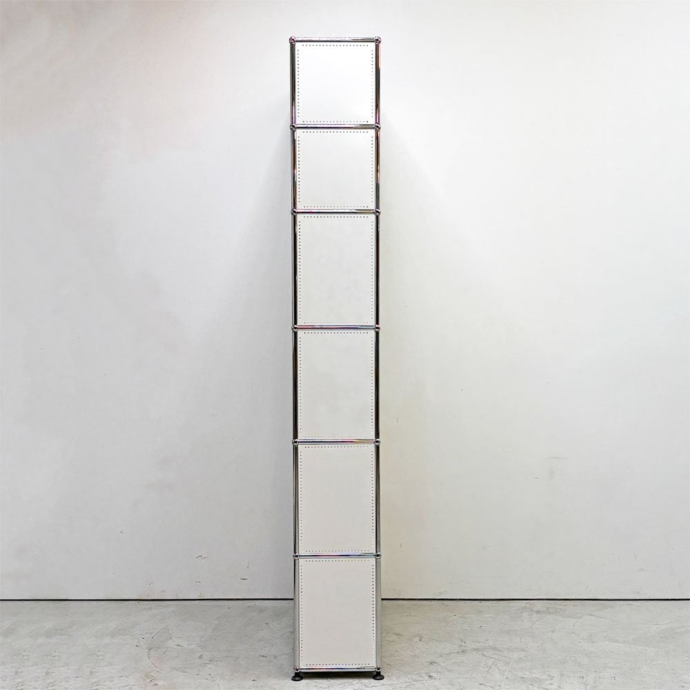 ユーエスエムハラー USM Haller モジュラーファニチャー ハラーシステム キャビネット オープンシェルフ 本棚 飾り棚 1列6段 ピュアホワイト スイス ●