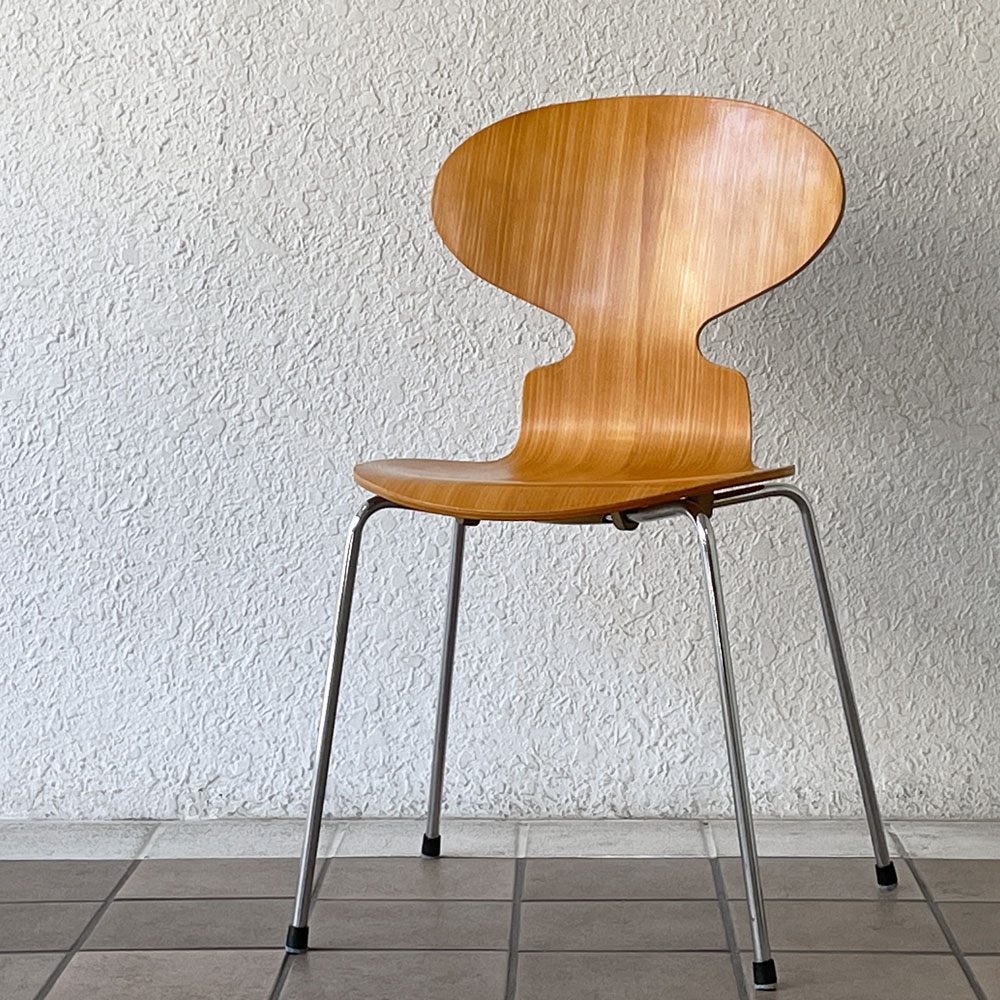 フリッツハンセン Fritz Hansen 3101 アリンコチェア アントチェア 4本脚 ナチュラルビーチ ラッカー仕上げ フェルトグライズ アルネ・ヤコブセン B ◇