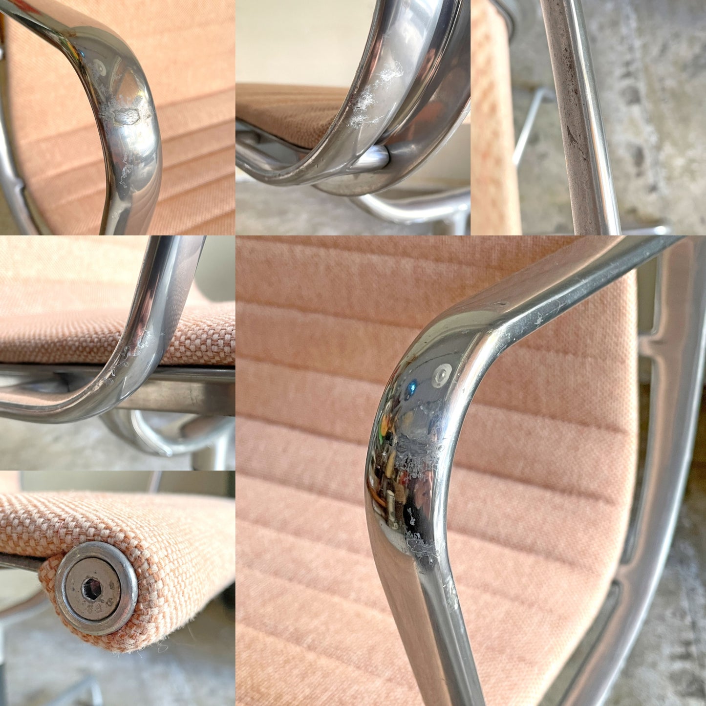 ハーマンミラー Herman Miller イームズアルミナムグループ マネジメントチェア デスクチェア ファブリックシート アルミバフベース 5本脚 固定脚  昇降無し イームズ ■