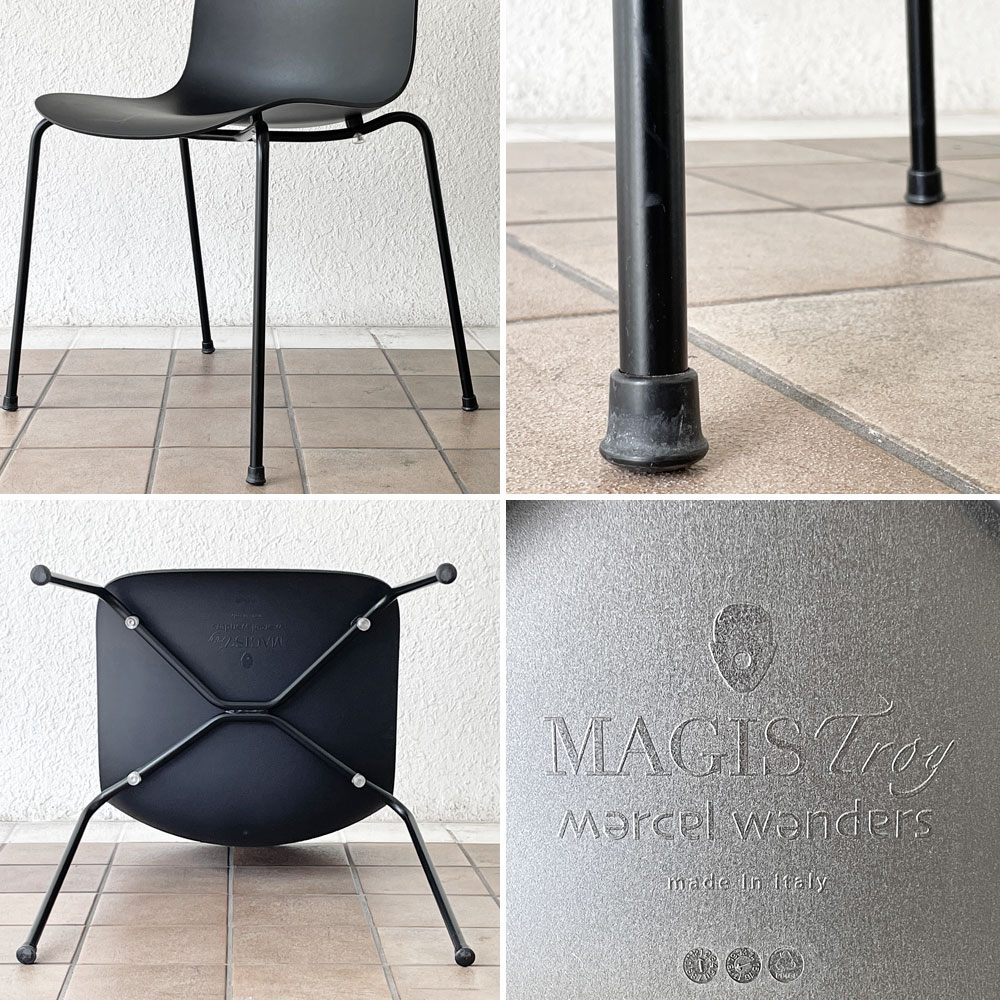 マジス MAGIS トロイ 4レッグス TROY 4-legs ダイニングチェア スタッキングチェア ポリプロピレン ブラック マルセル・ワンダース イタリア E ◇