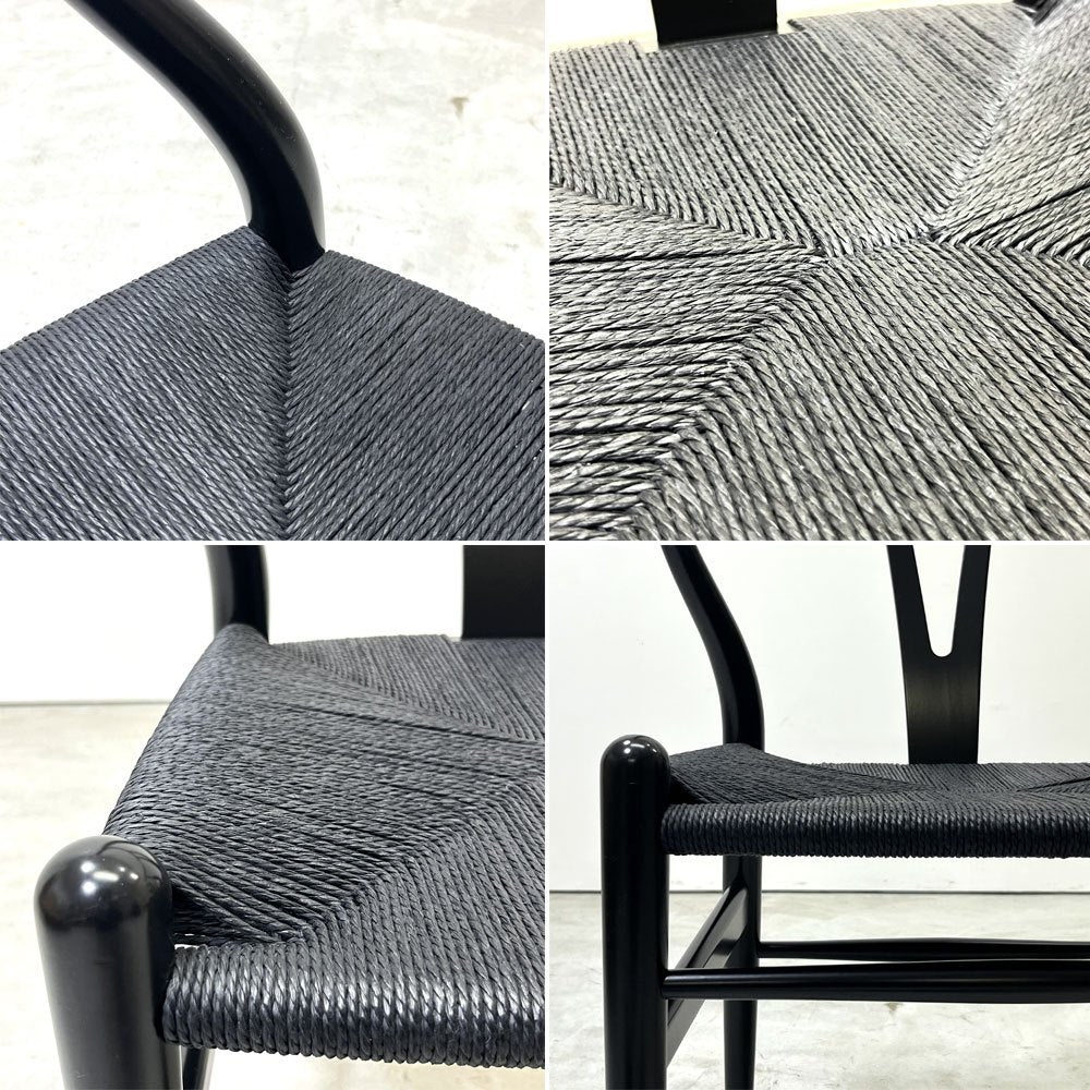 カールハンセン＆サン Carl Hansen & Son CH24 Yチェア 日本仕様サイズ ブラックラッカー×ブラックペーパーコード ハンス・J・ウェグナー ビーチ材 A ●