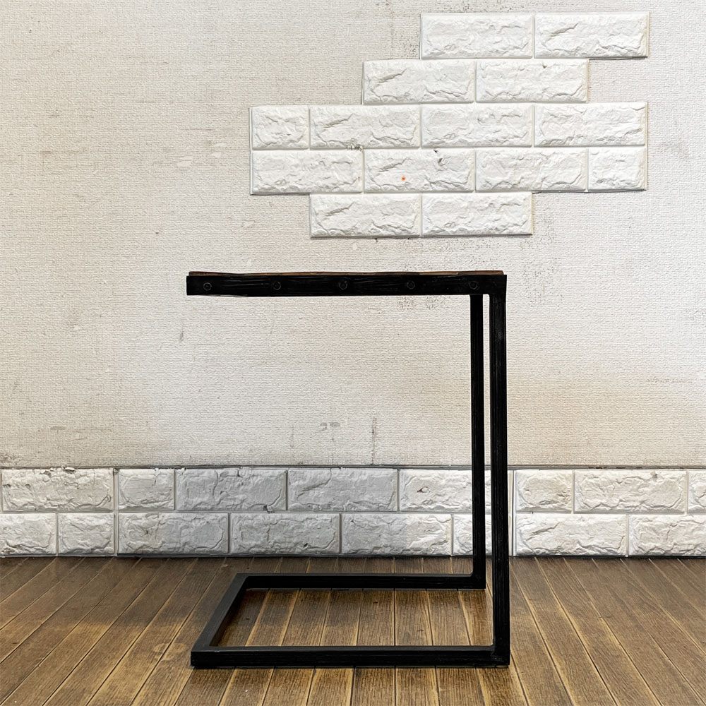 ディーボディ d-Bodhi ニュー サイドテーブル New Side Table チーク古材xアイアン インダストリアル ◎