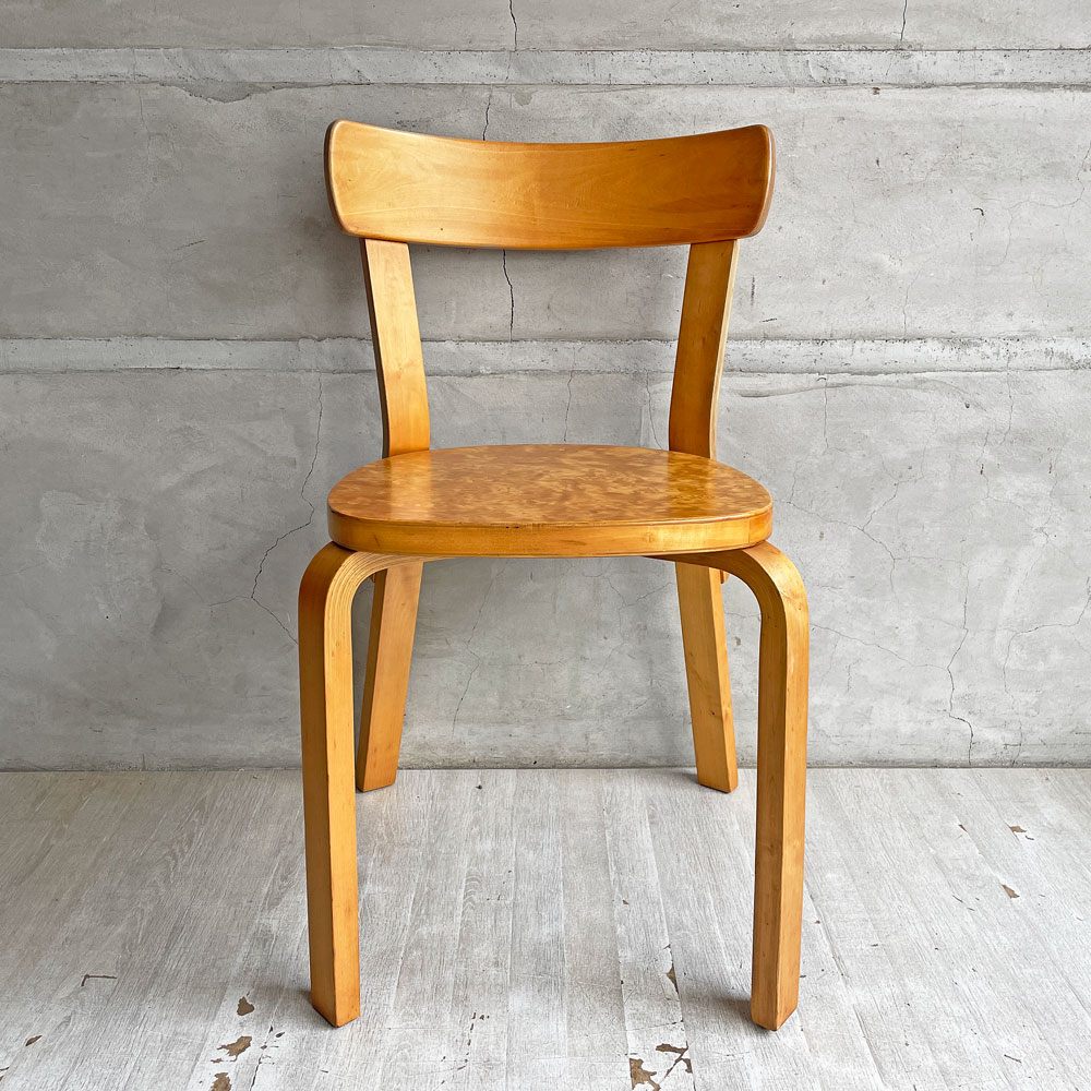 アルテック artek チェア69 ダイニングチェア カーリーバーチ材 スウェーデン製 40年代 ビンテージ 希少 アルヴァ・アアルト ♪