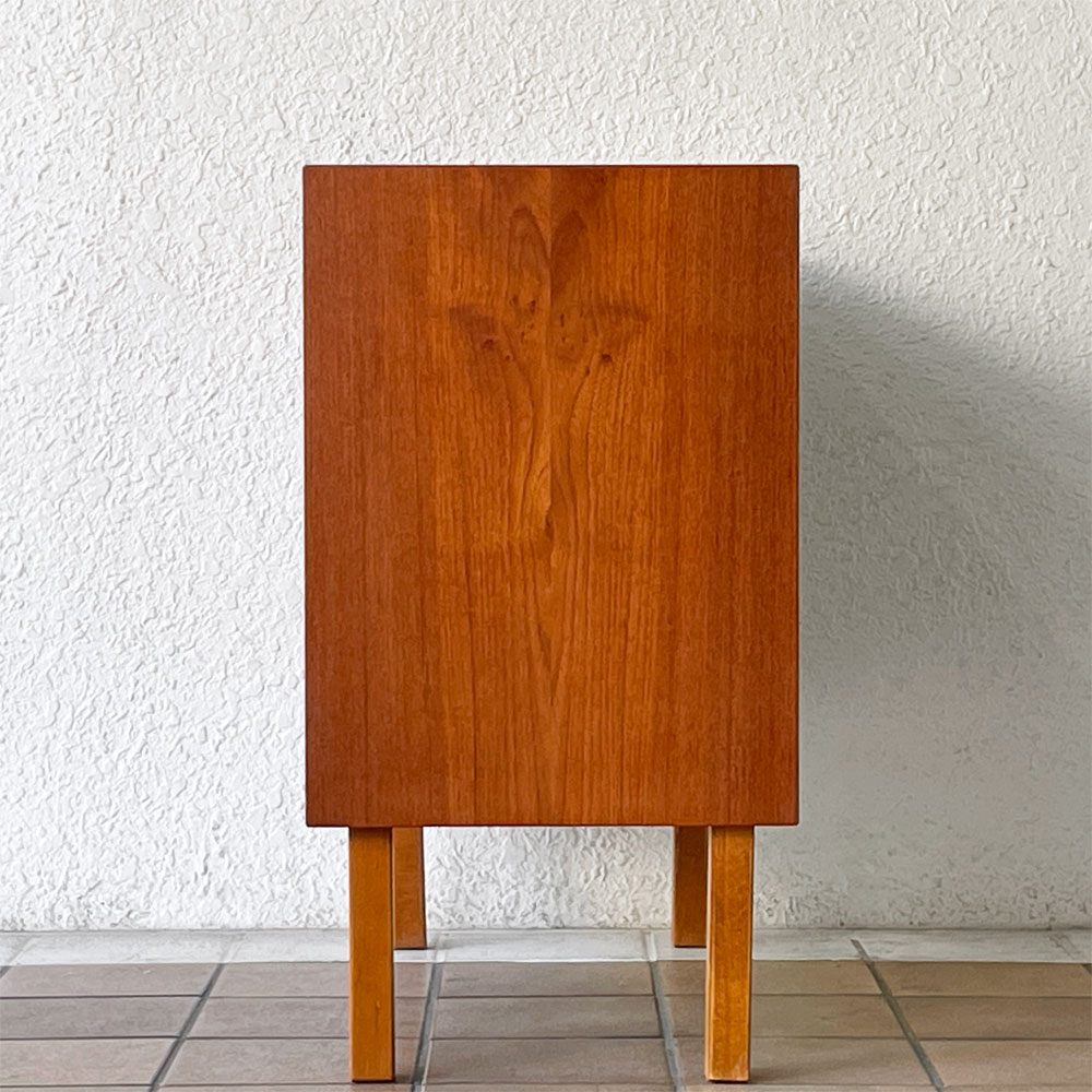 スウェーデン ビンテージ Vintage チーク材 チェスト 3ドロワー W75cm 北欧家具 ミッドセンチュリーデザイン ◇
