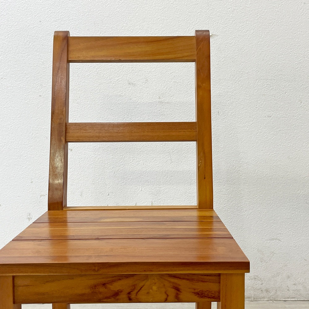 ウニコ unico ブレス BREATH ダイニングチェア ボーダーバック チーク無垢材 廃番 B ●