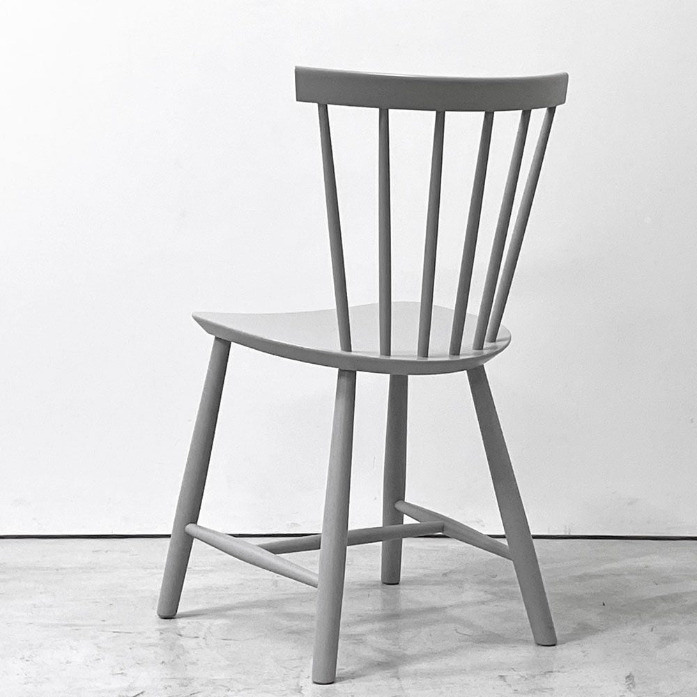 エフディービーモブラー FDB Mobler J46 ダイニングチェア スピンドルバック ウィンザーチェア ビーチ材 グレー ポール・M・ボルター Poul M. Volther 北欧 デンマーク 定価￥49,800- ●