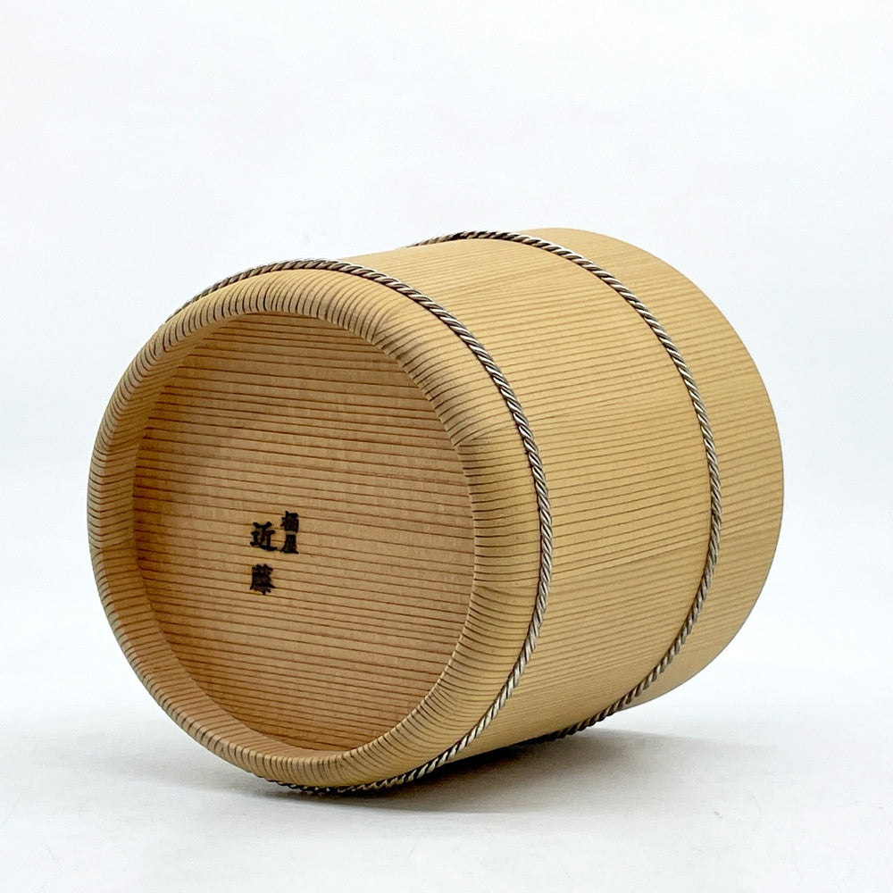 桶屋 近藤 Okeya Kondo 酒器 吉野杉 9.5cm 京都 伝統工芸品 近藤太一 箱付き 美品 ●
